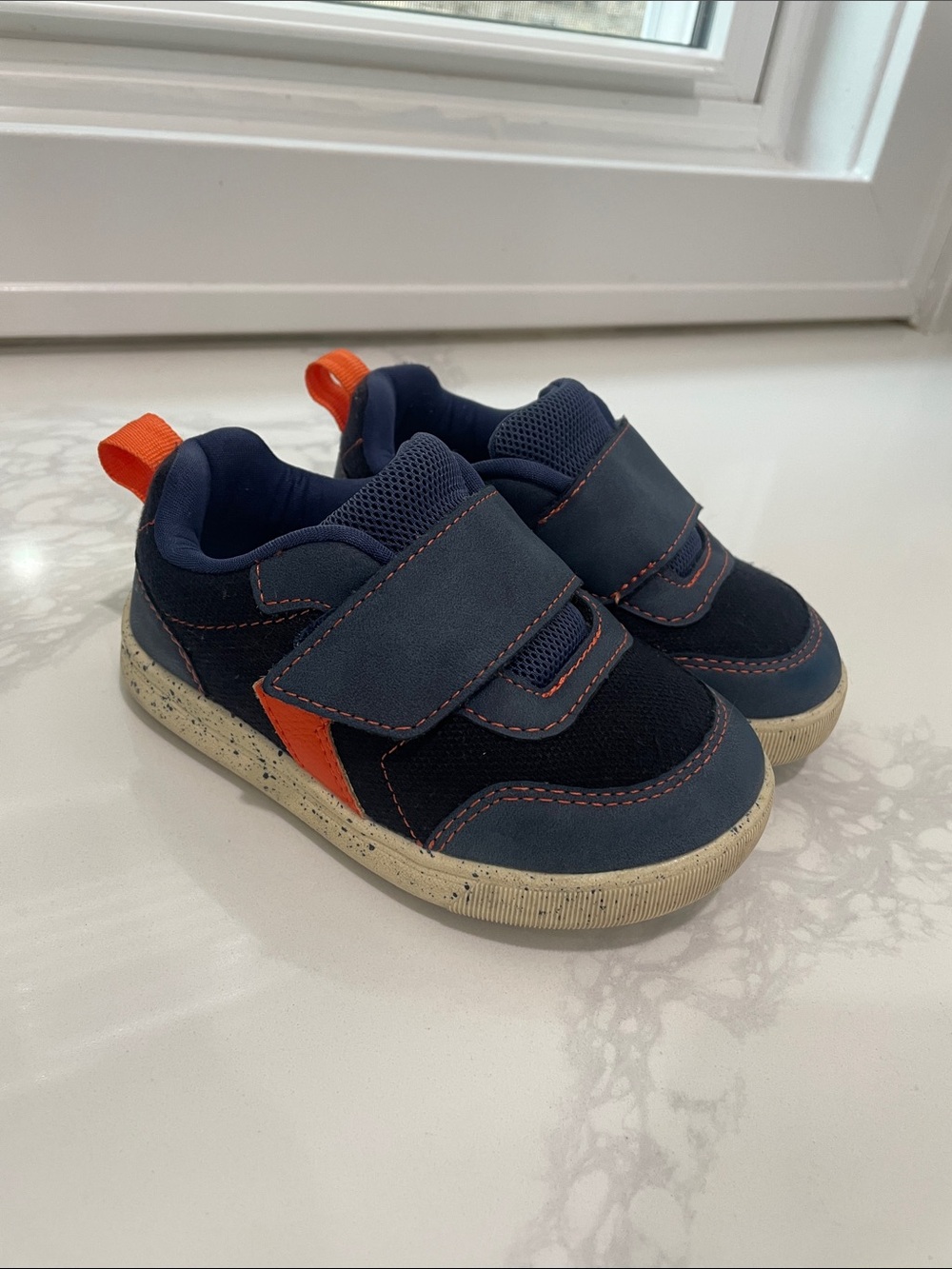Dr Scholls shoes Kids Navy and Orange velcro closed sneakers 8C